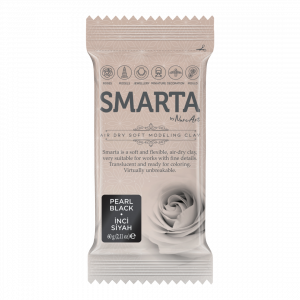 smarta, zwart, glans, parel, 60g, polymeerklei, polymeer, clayflower, kunstbloem, porselein, modelleren, pearl, parel, glans