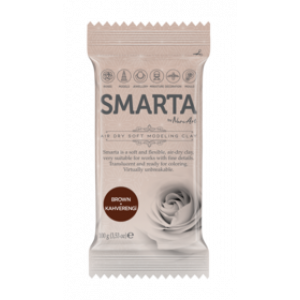 smarta, bruin, brown, 100g, polymeerklei, polymeer, clayflower, kunstbloem, porselein, modelleren