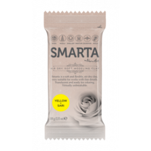 smarta, geel, yellow, 100g, polymeerklei, polymeer, clayflower, kunstbloem, porselein, modelleren