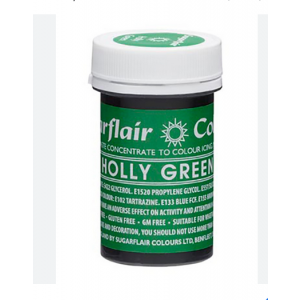 sugarflair, spectral, voedselkleurstof, paste, holly, hulst, christmas, groen, green, sugarflowers, A106, 0610370673324