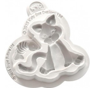 sugarbuttons, cat, poes, craft, CSB018, katysue, designs, silicone, mould, mal