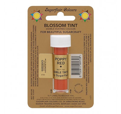 Sugarflair Blossom Tint Edible Dusting Colour - Poppy Red 